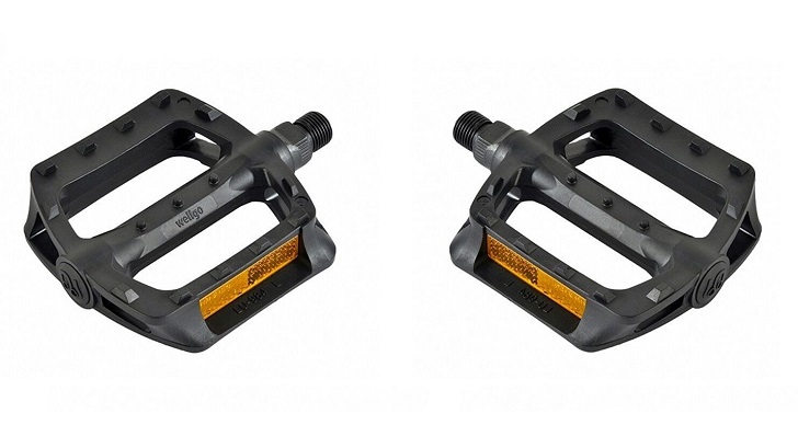 Педали Wellgo V-984DU, пластик/сталь, ось 9/16", 107x96мм