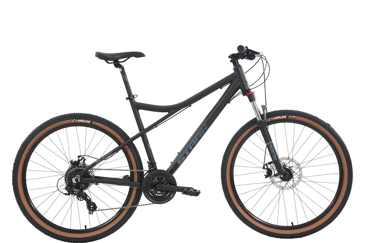 Купить под заказ велосипед stark'25 slash 27.1 d черный матовый/сине-серый s/16