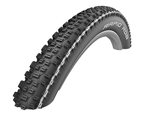 Покрышка 29х2.25" SCHWALBE Rapid Rob, 50EPI черная с белой полосой