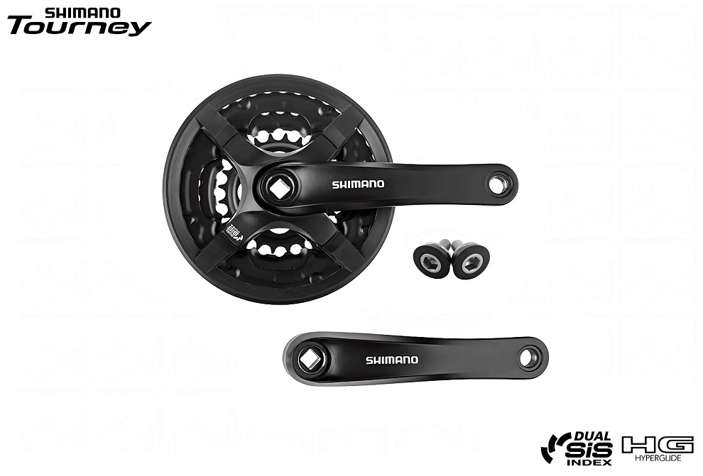 Система 6/7/8ск Shimano TY501 170мм, 48/38/28T, с защитой, чёрный