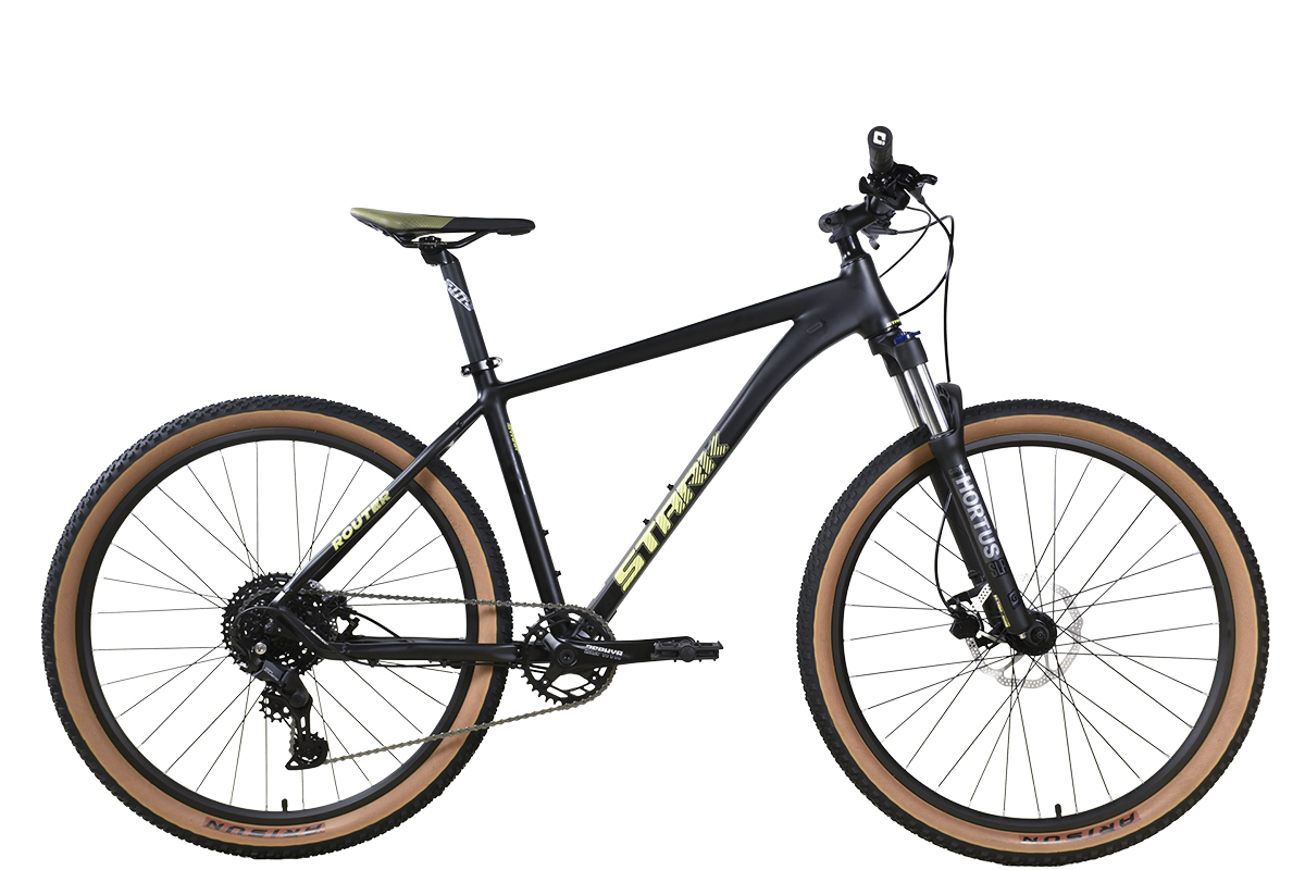 Купить под заказ велосипед stark'25 router 27.4 hd черный матовый/оливково-желтый l/20