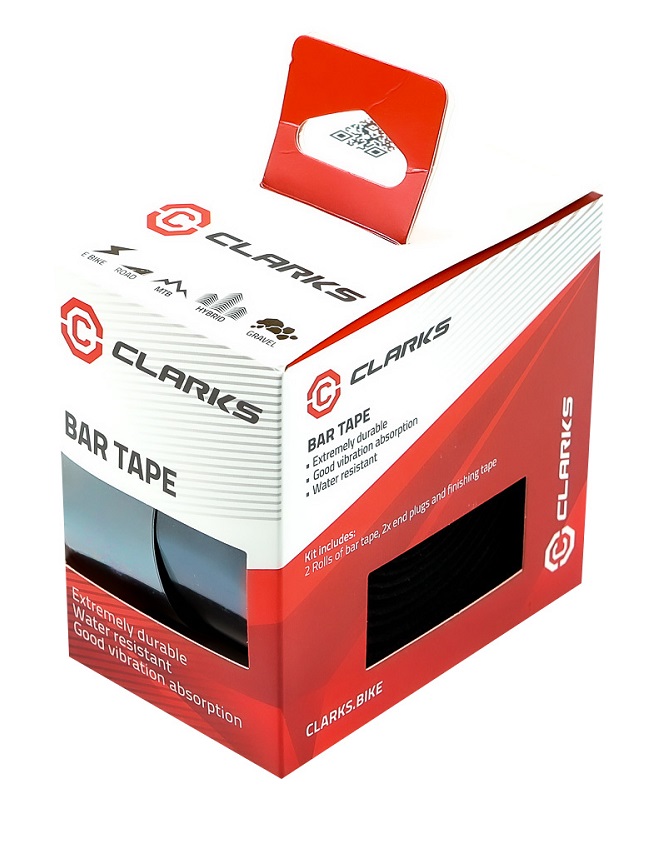 Oбмотка на руль CLARK`S, CHBT-0101 EVA BARTAPE+крепеж+заглушки на руль, толщ. 3мм, черная