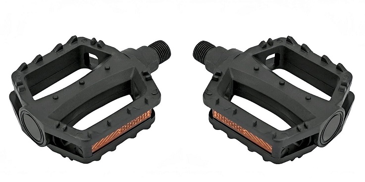 Педали детские RAPIDA, 95x83, пластик, резьба 1/2", черные, RP-628