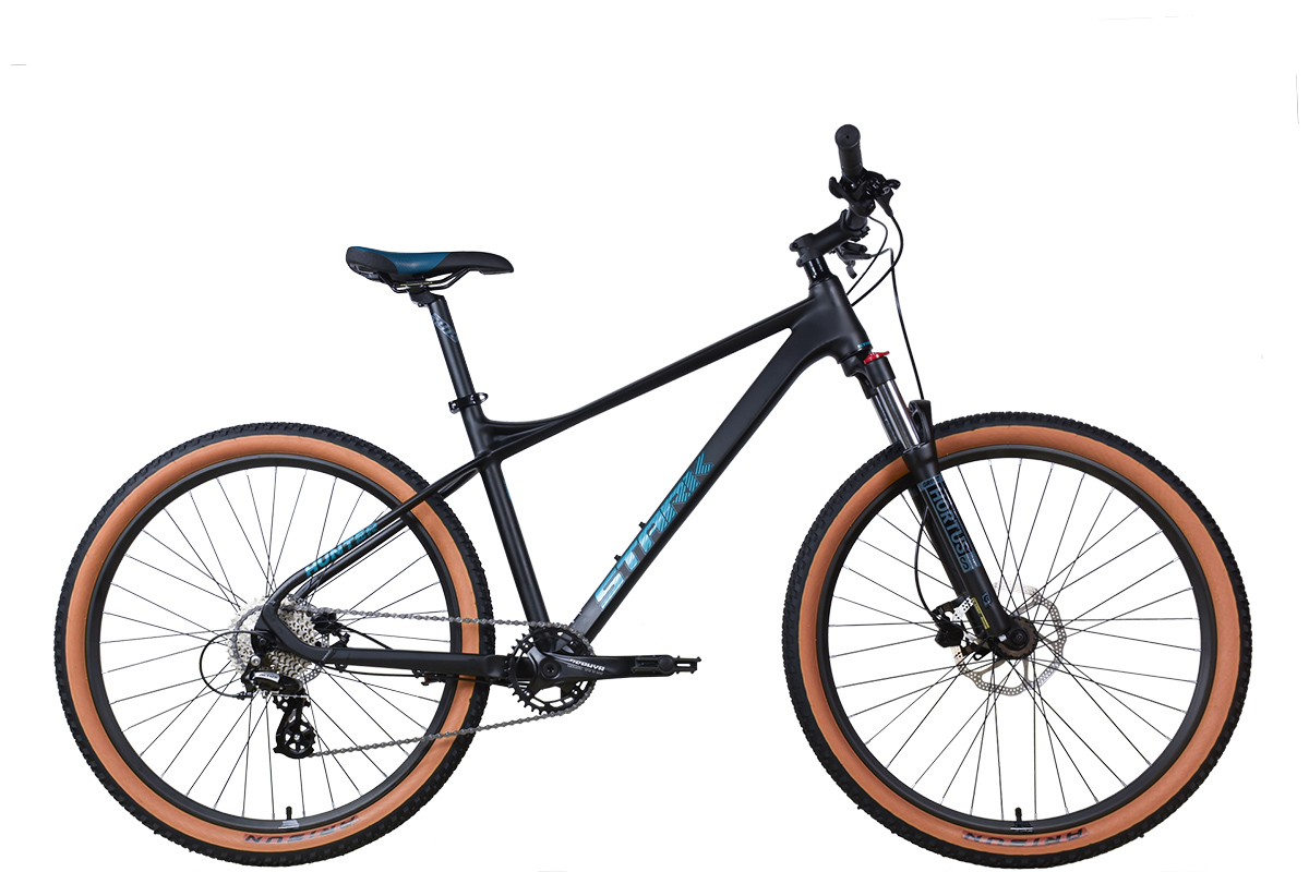 Купить под заказ велосипед stark'25 hunter 27.2 hd черный матовый/сине-изумрудный l/19