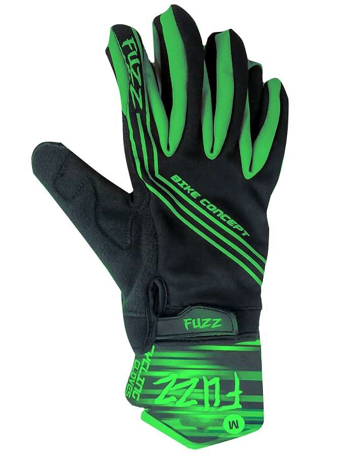 Перчатки WIND PRO, утеплённые, GEL, для сенсорных экранов, чёрно-неон зелёные