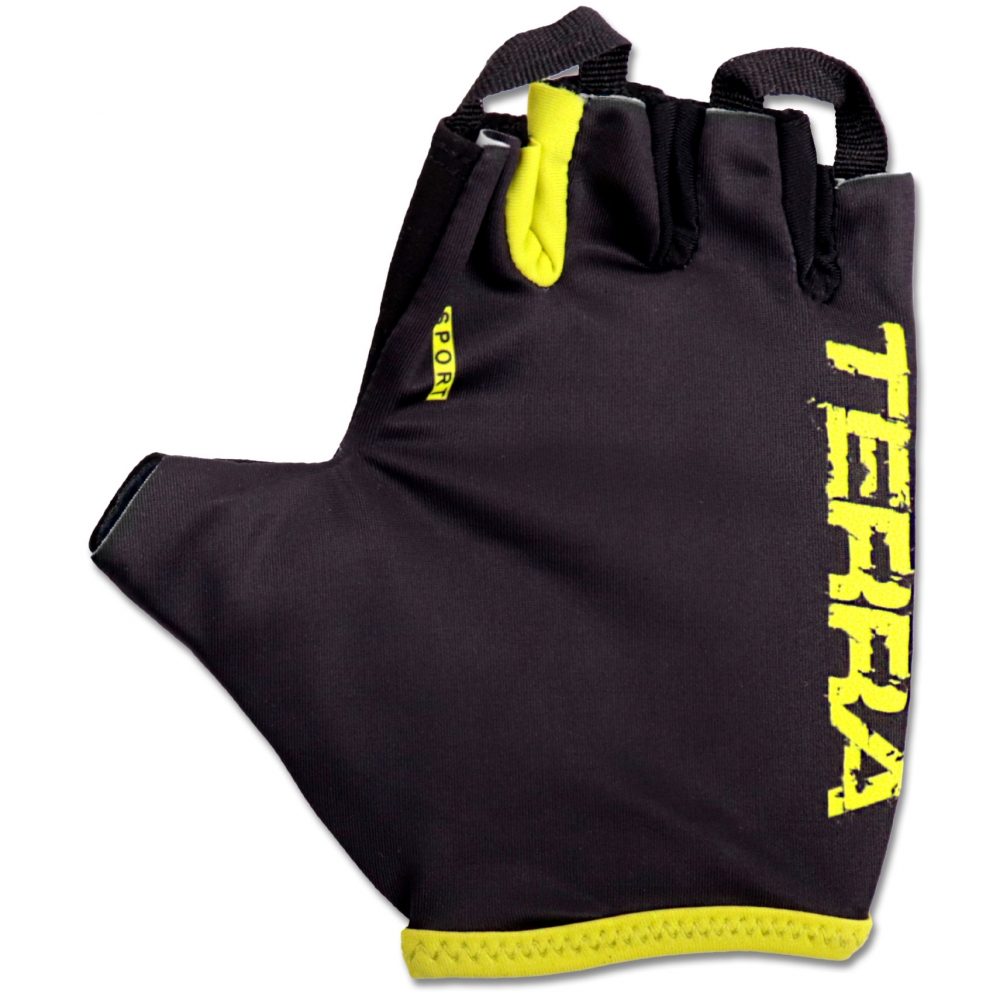 Перчатки Vinca Sport Terra, чёрный/зелёный