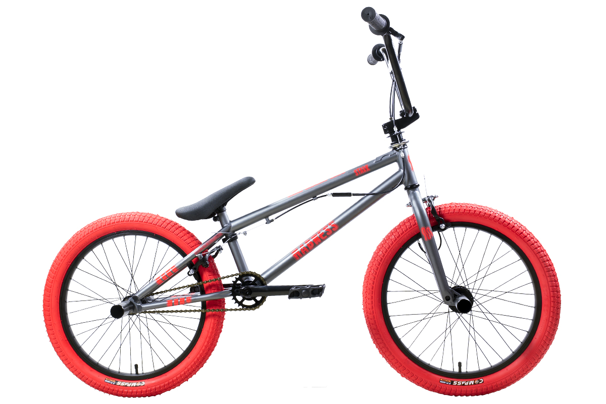 Купить под заказ велосипед stark'25 madness bmx 3 темно-серый матовый/красный/красный