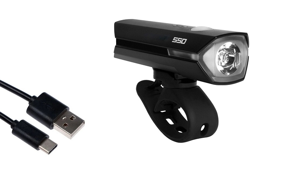 Фара передняя JY-7203, 1 super LED, 550 люмен, 7 режима, 1800мАч, USB Type-C, аккумулятор 3,7V