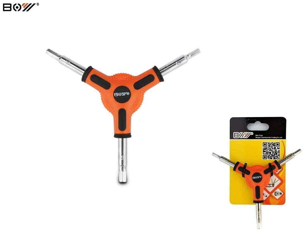 Ключ Y-образный, шестигранники 4/5/6мм, Bike Tools 7036A