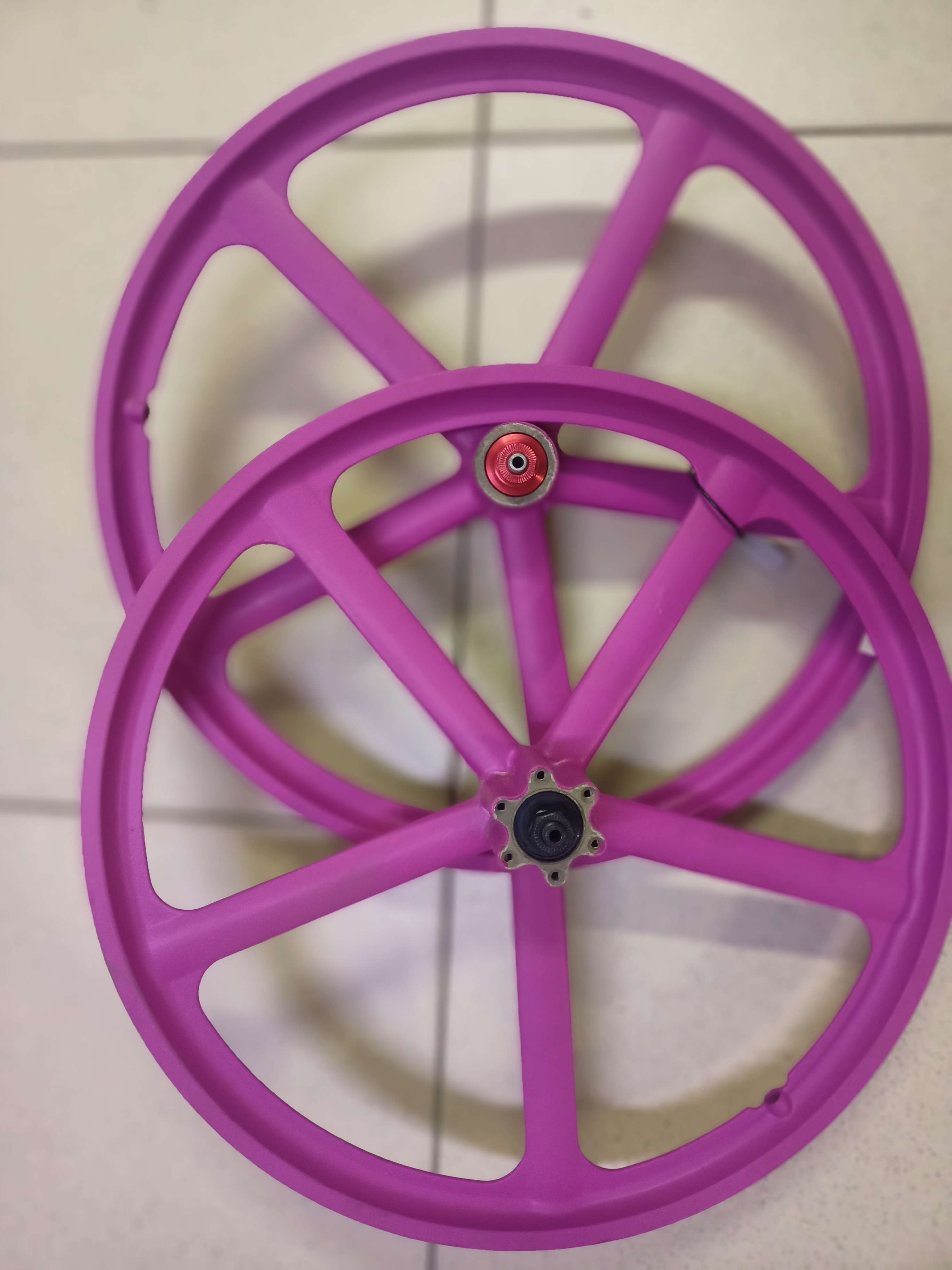 Комплект литых колес 20" VCA 5 спиц Disc/трещ. Фиолетовый