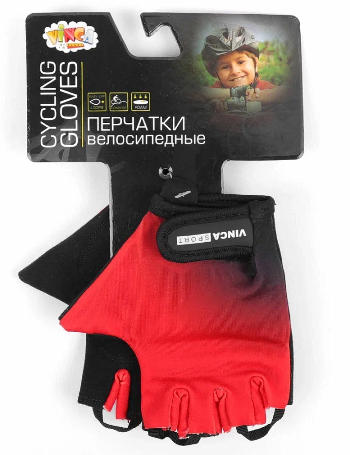 Перчатки детские Vinca Sport VG 808 чёрный/красный