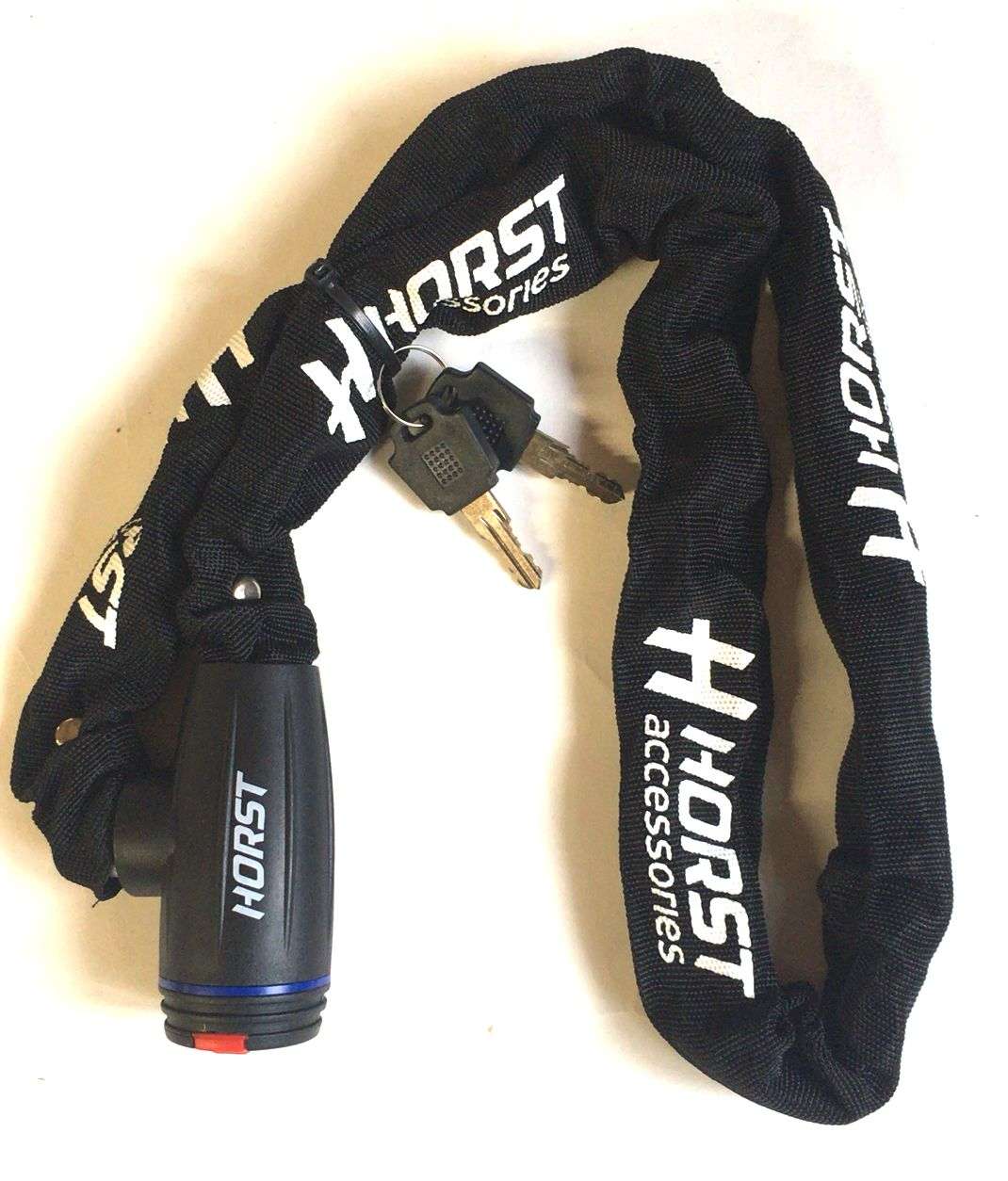 Велозамок цепь 6х1200мм, в тканевой оплетке, Horst, чёрный 