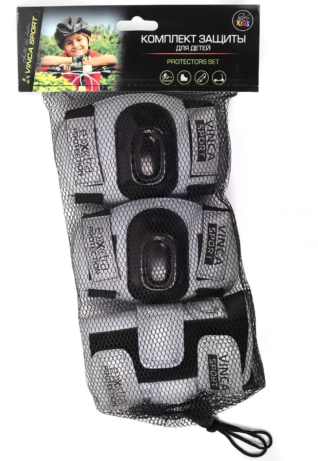 Комплект защиты детский (наколенник, налокотник, наладонник), размер S, Vinca Sport VP 32
