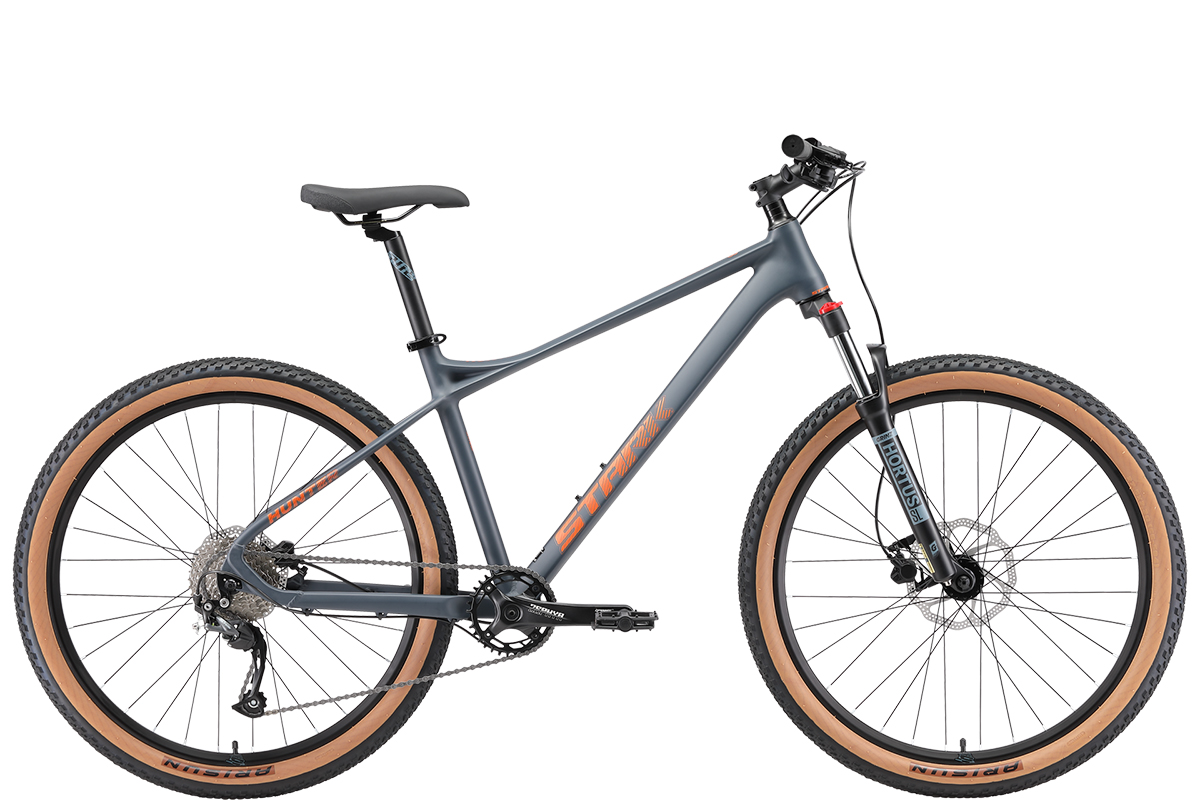 Купить под заказ велосипед stark'25 hunter 27.3 hd антрацит матовый/оранжевый металлик xs/14.5