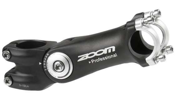 Вынос регулируемый 1-1/8", 0-60`, ZOOM, 125/90мм, 25.4мм, черный